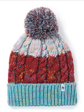 Smartwool Women's Isto Retro Beanie Knit Bobble Hat in Masala, OS